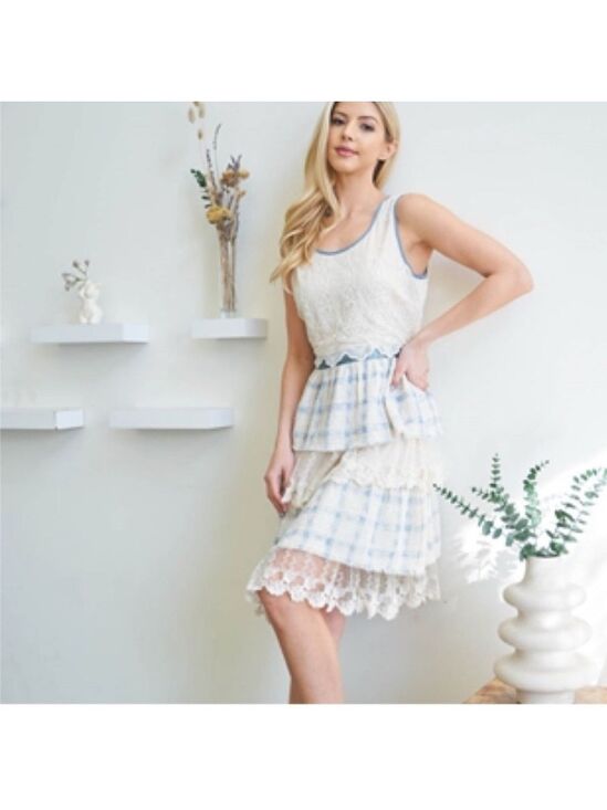 Ryu Dresses & Skirts - RYU Plaid Cocktail Dress Large